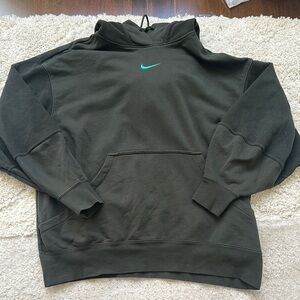 Nike Black Sweater with Green Logo